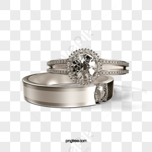 hermoso elemento de anillo de diamantes de boda 3d,estereoscópico,maravilloso PNG