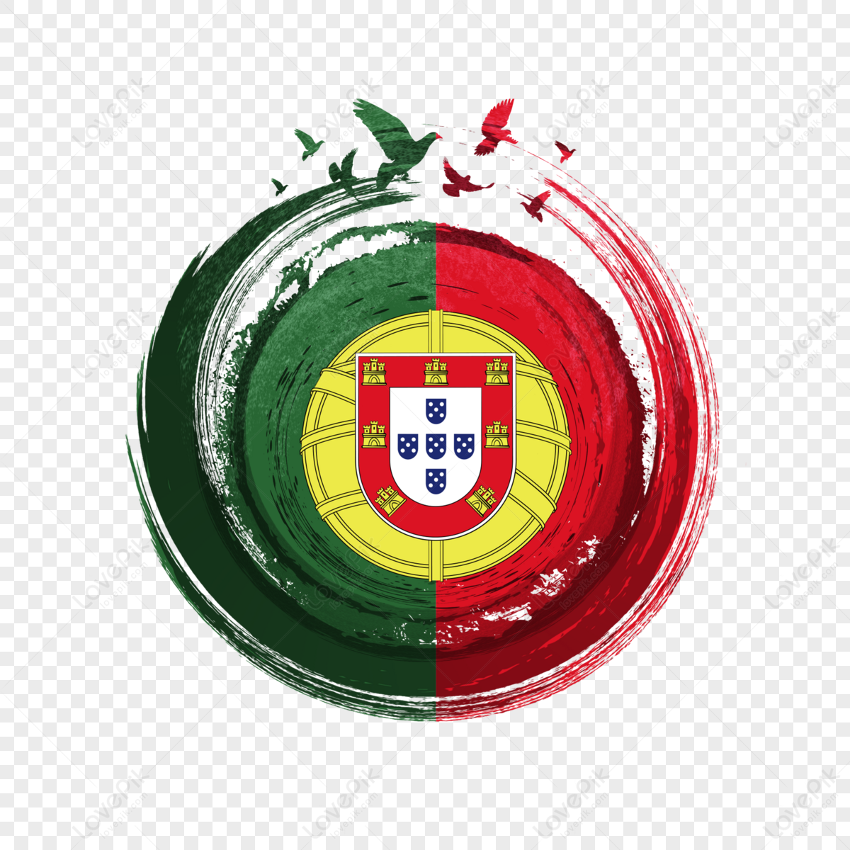 Flag of Portugal logo vector in (.EPS, .AI, .CDR) free download