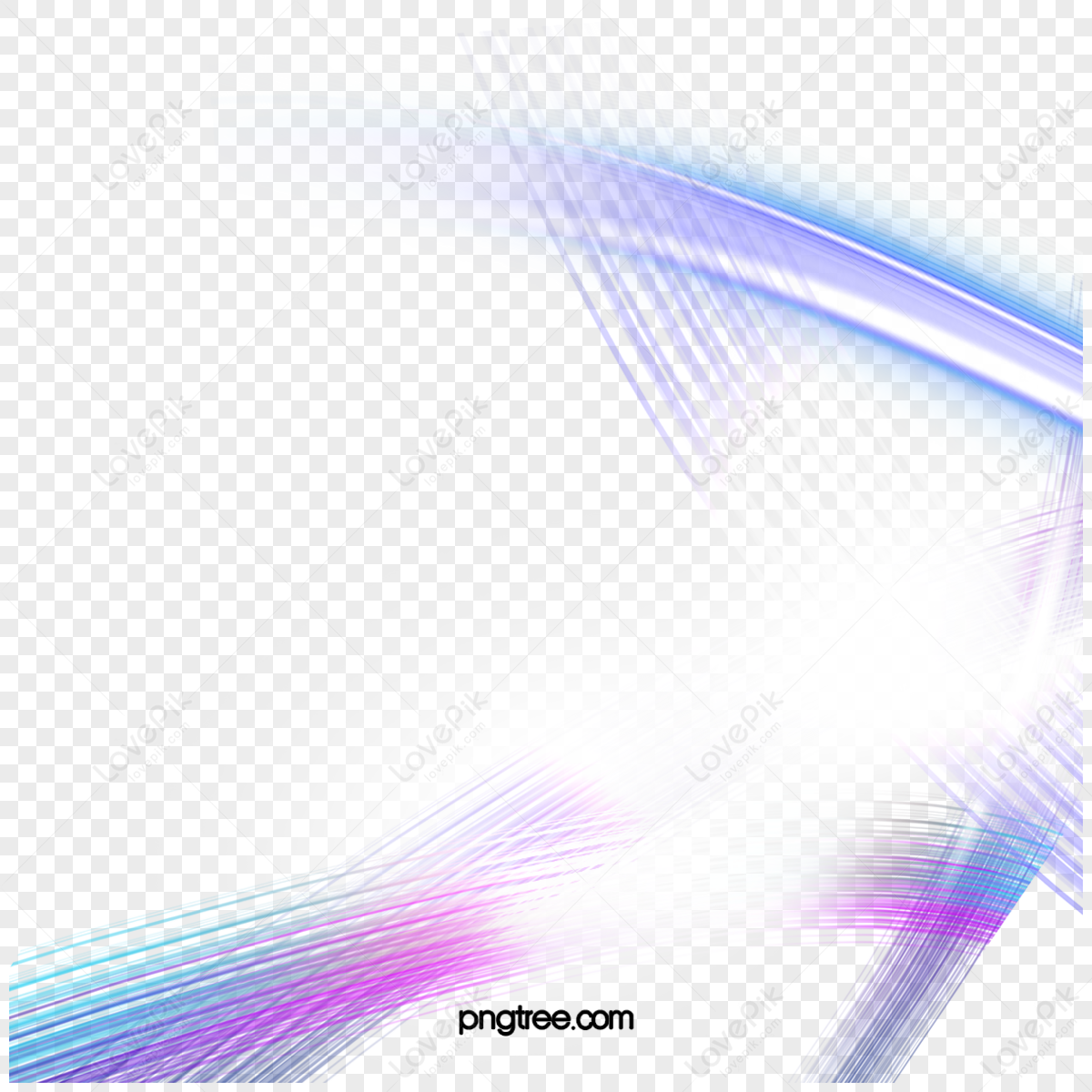 Wave Point Light Effect Abstract Curve Element,halo,line PNG ...