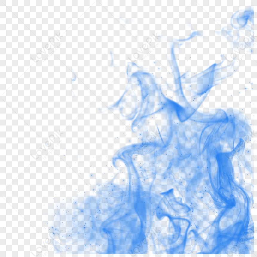 Blue Grainy Ancient Style Ink Blue Smoke,rendering,colored Smoke PNG Hd ...