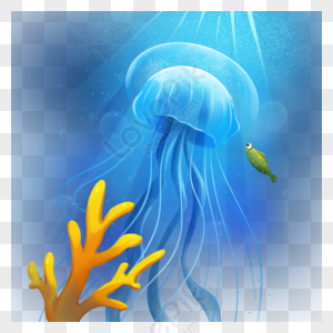 Blue Jellyfish PNG Images With Transparent Background | Free Download ...