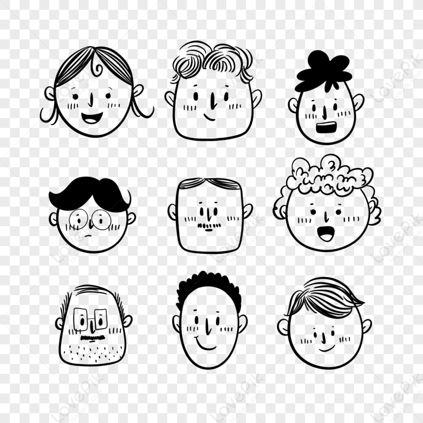 Cartoon Style Character Elements,character Sketch,expression,stick ...