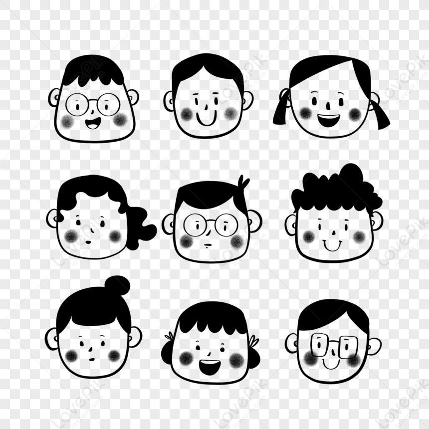 Cartoon Style Character Elements,expressions,characters,laugh PNG Image ...