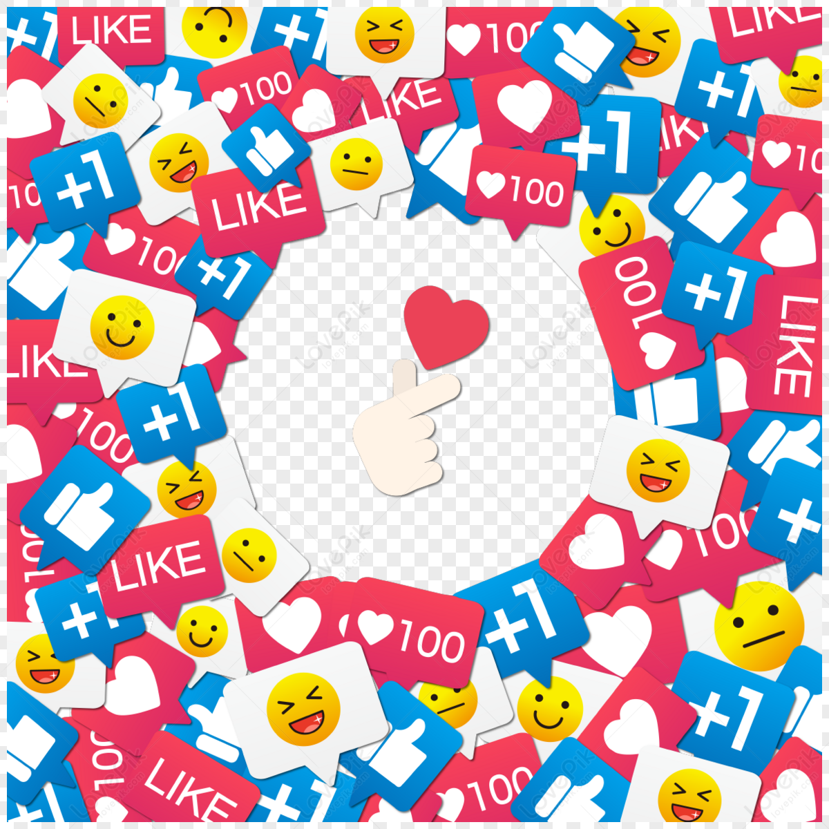 Color social media likes to follow tags,cartoon,card png transparent background
