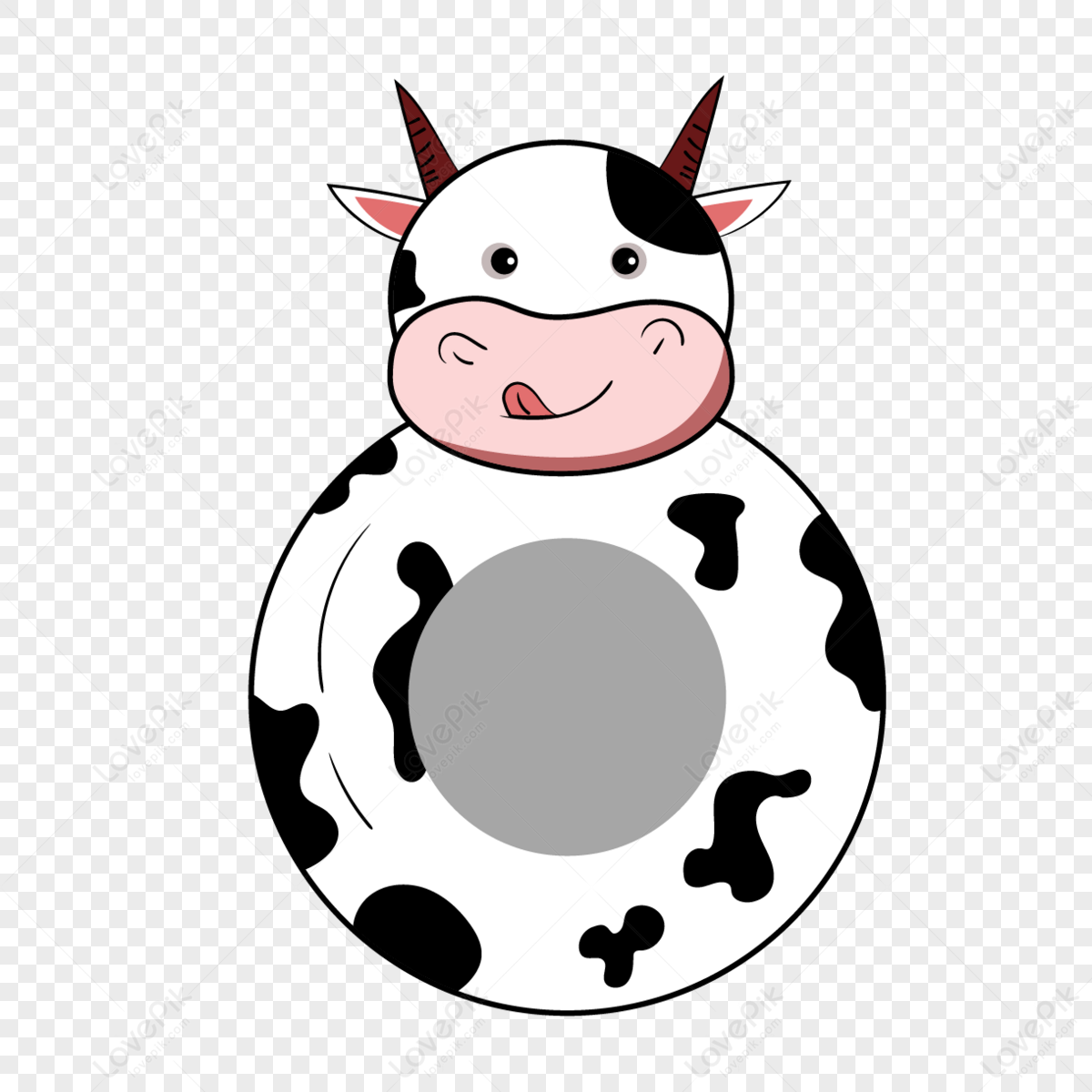 Drew a cute cow havin' a good sit. : r/drawing