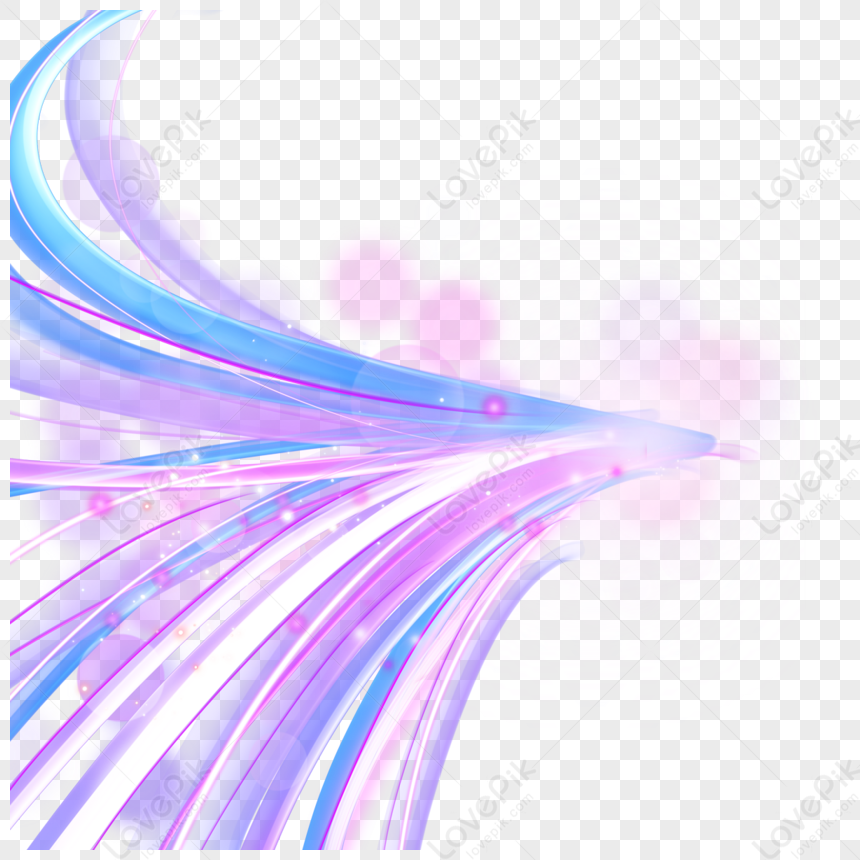 Glowing Abstract Lines Light Effect,effects,wave,purple PNG Picture And ...