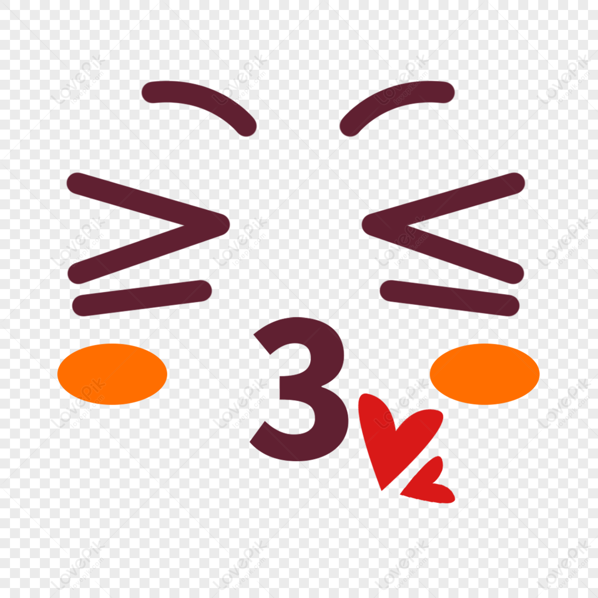 Hand Drawn Cartoon Emoticon Pack Creative Design Kiss Kiss,painting ...