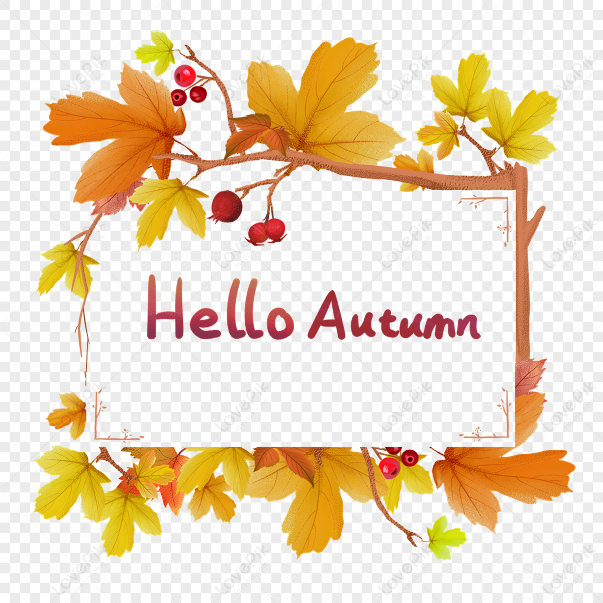 Autumn Frame PNG Images With Transparent Background