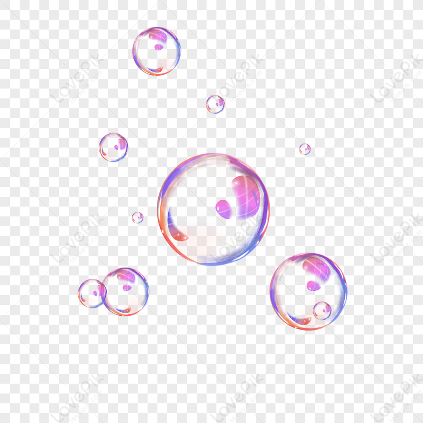 Transparent Soap Bubbles PNG Transparent, Hand Painted Transparent