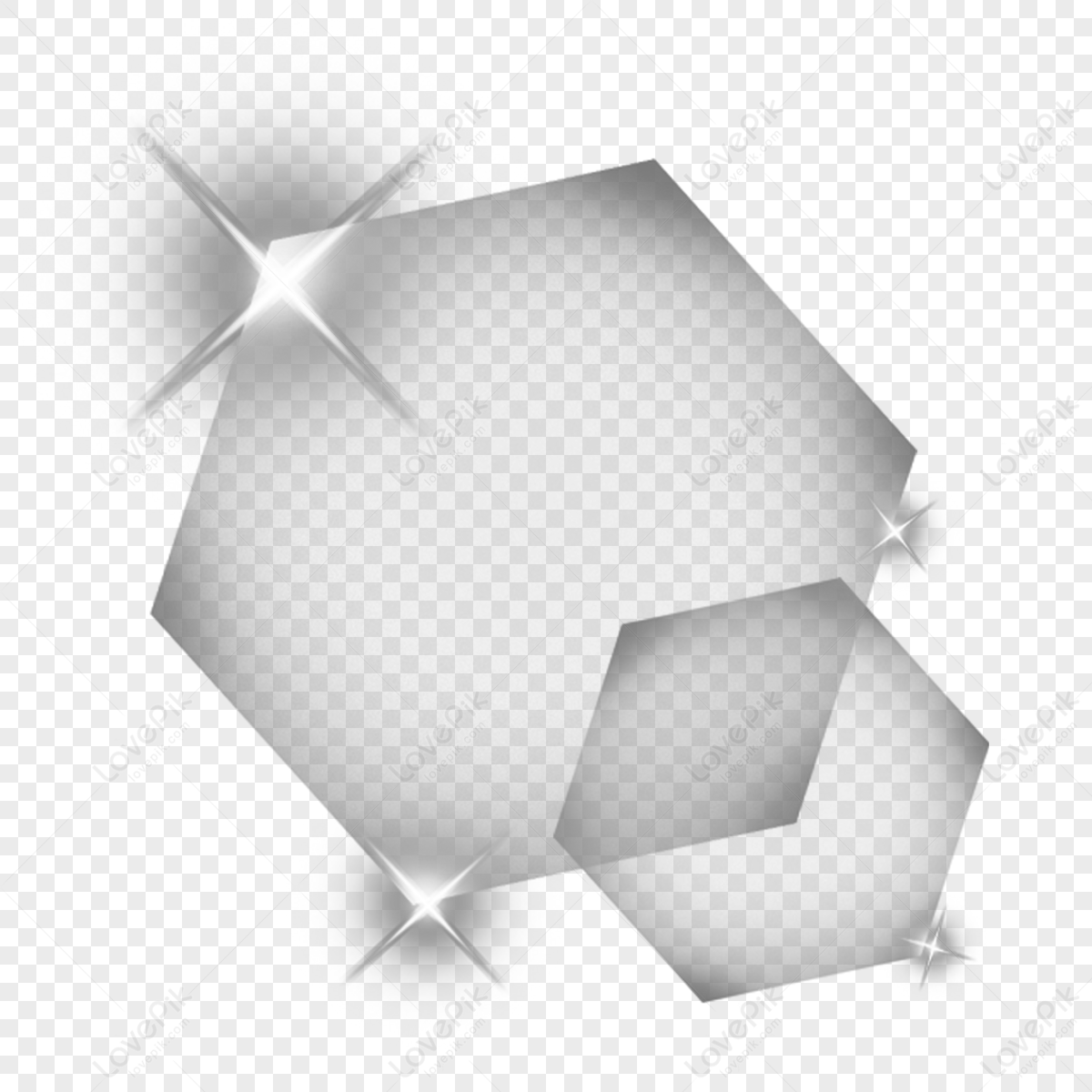 Hexagonal Gradient White Sparkle Light Effect,shining,lens Flare PNG ...