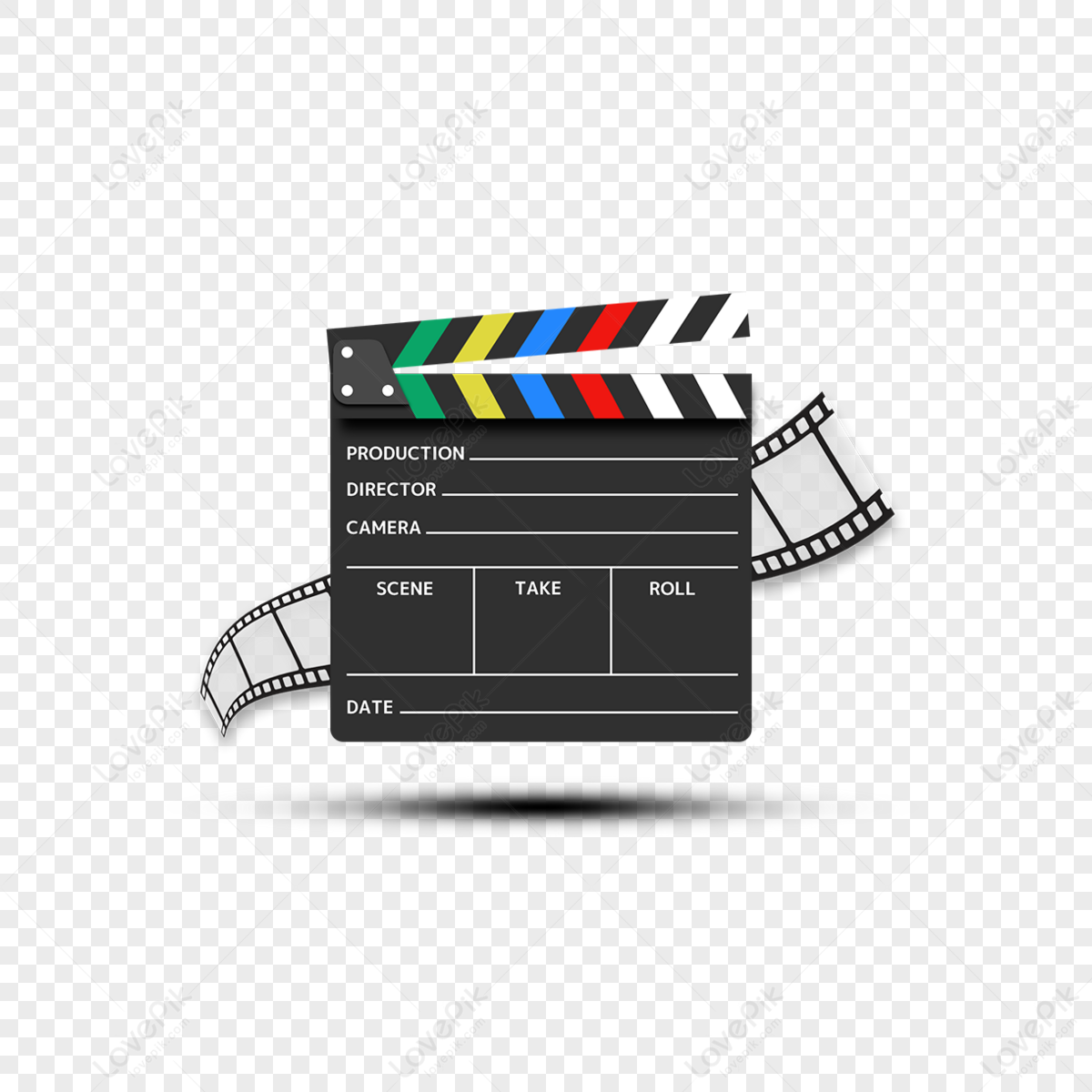 Clapperboard Film Reel PNG Images With Transparent Background