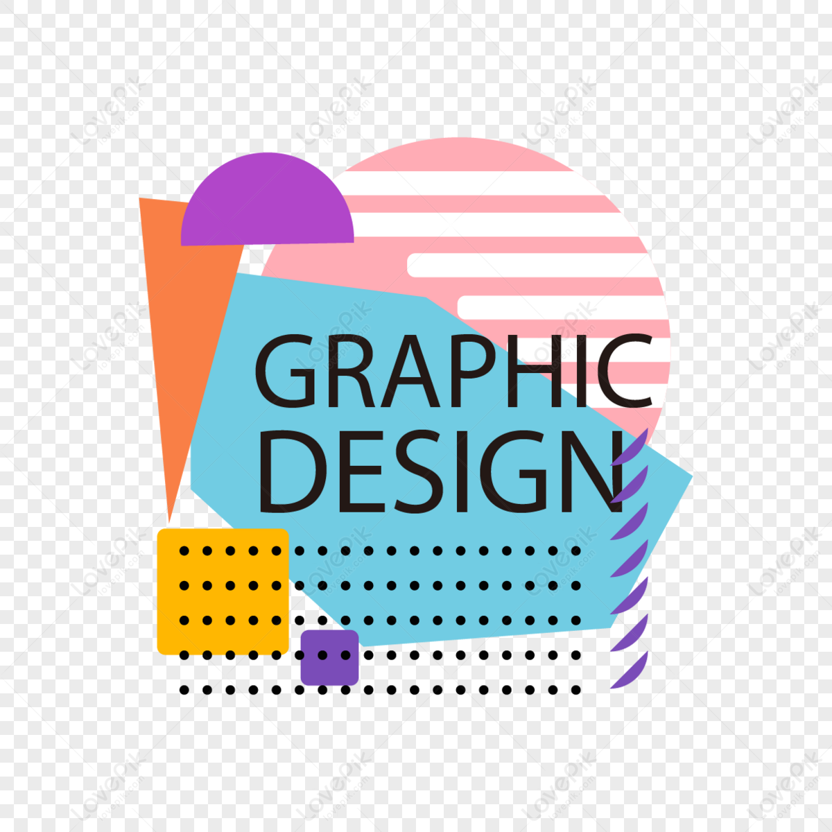Colorful geometric logo design Royalty Free Vector Image