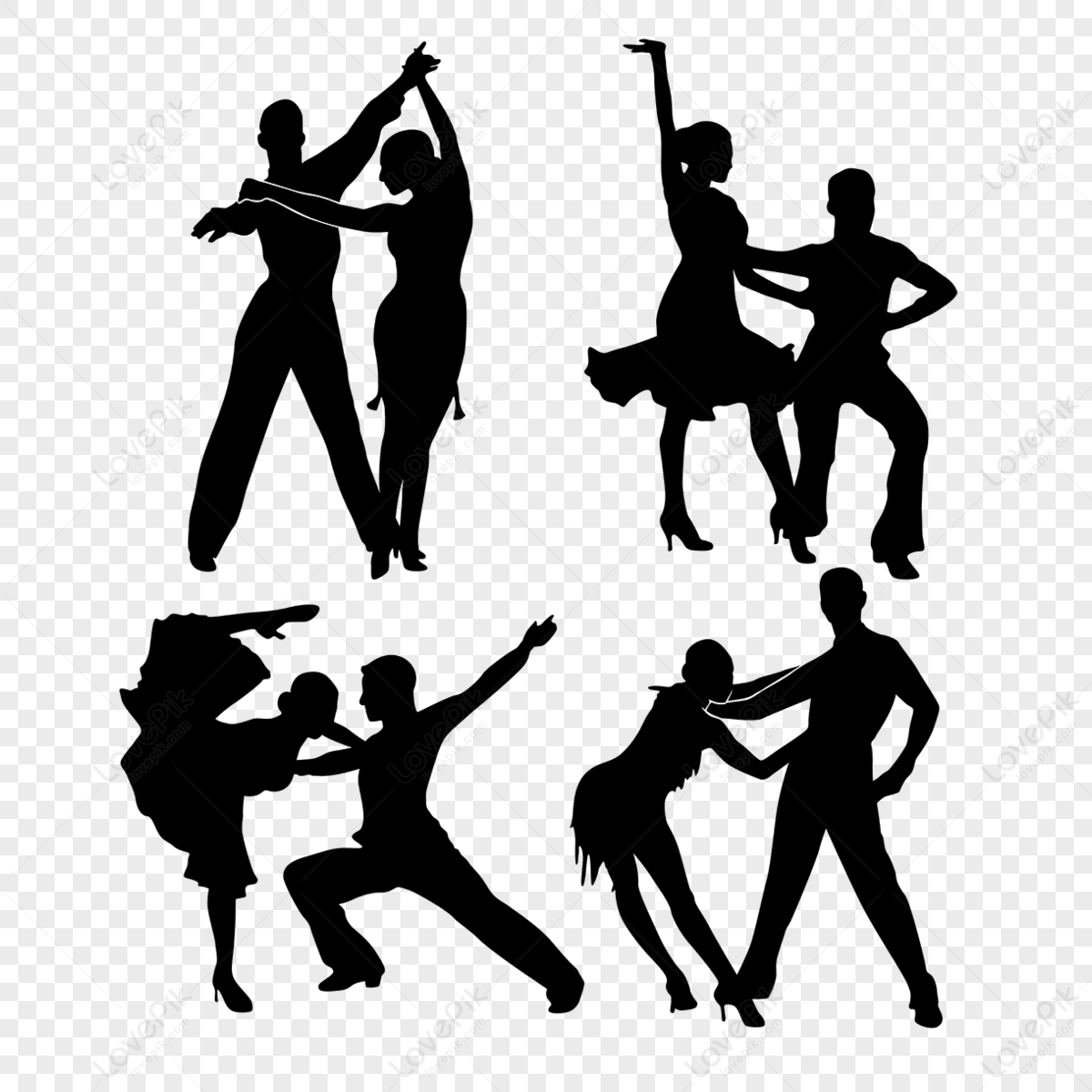 Ballroom Dancing Silhouette PNG Images With Transparent Background ...