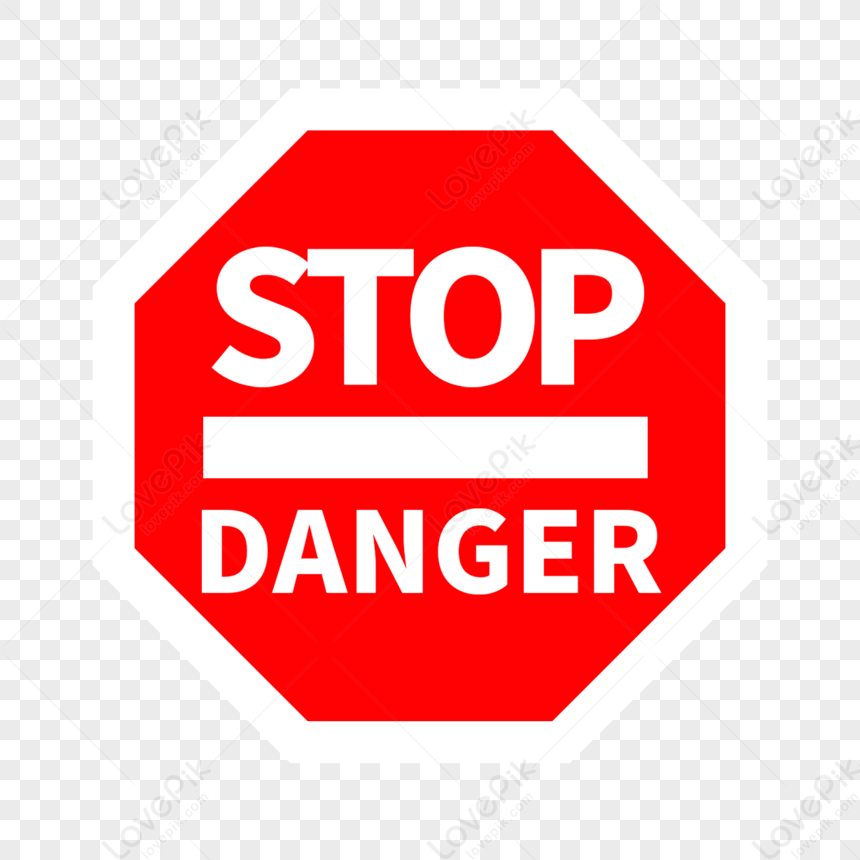 White English Traffic Sign On Red Octagon,white Borders,stop PNG ...