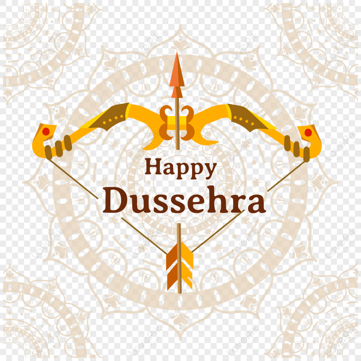 Dussehra Religious Shading Creative Bow And Arrow,happy Dusshera ...