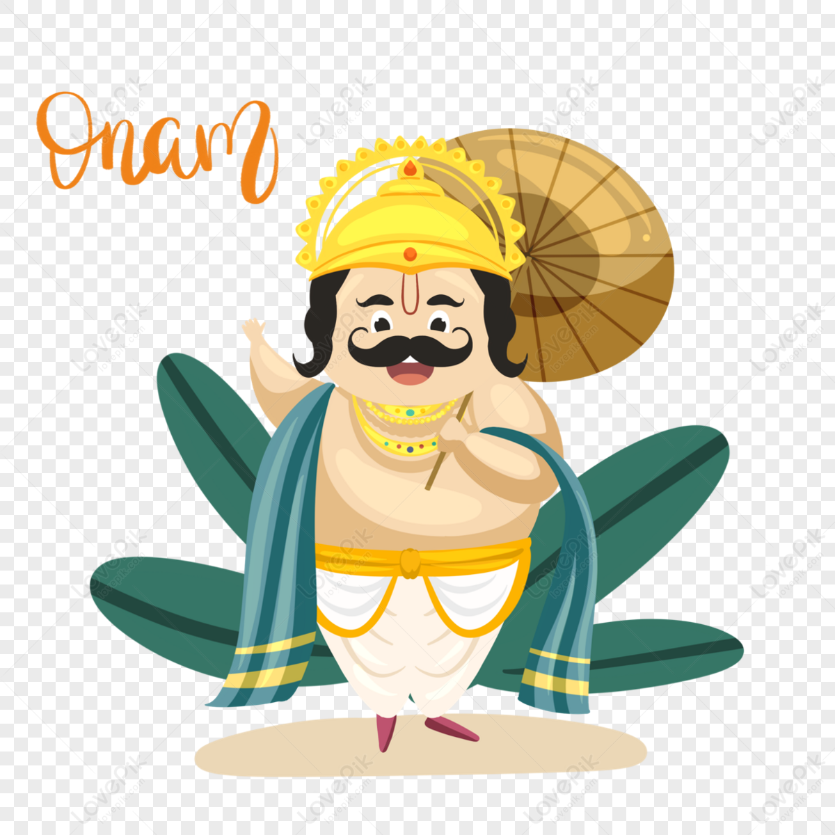 Onam Festival Hand Drawn Character Elements,holi,holy PNG Image And ...