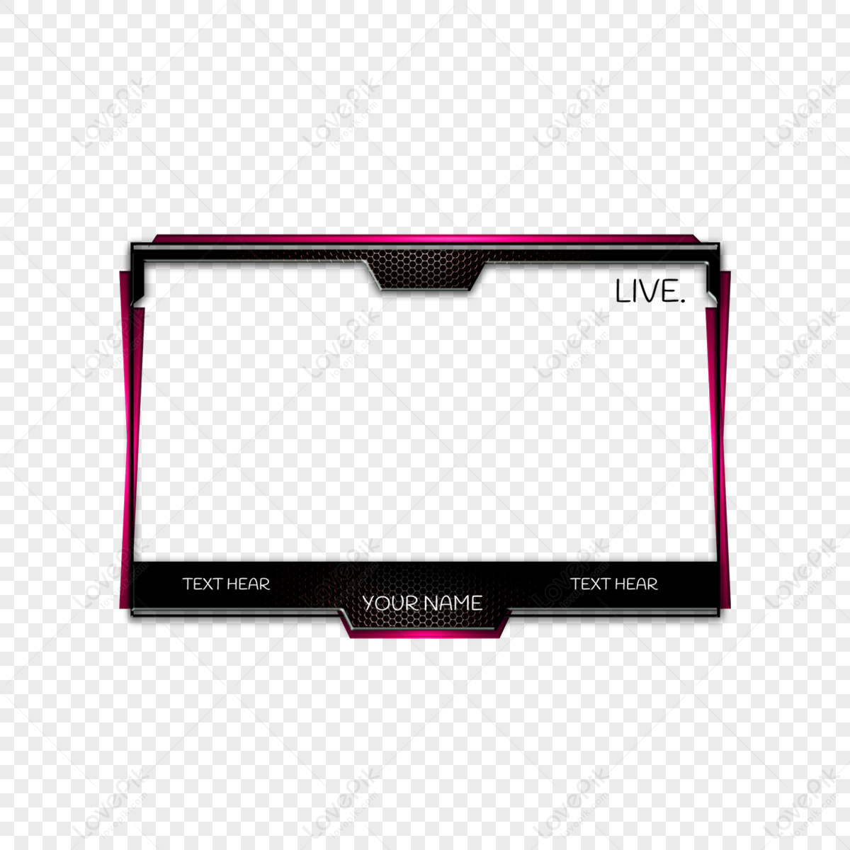 Twitch Live Stream Overlay Camera Border,three Dimensional,game Live