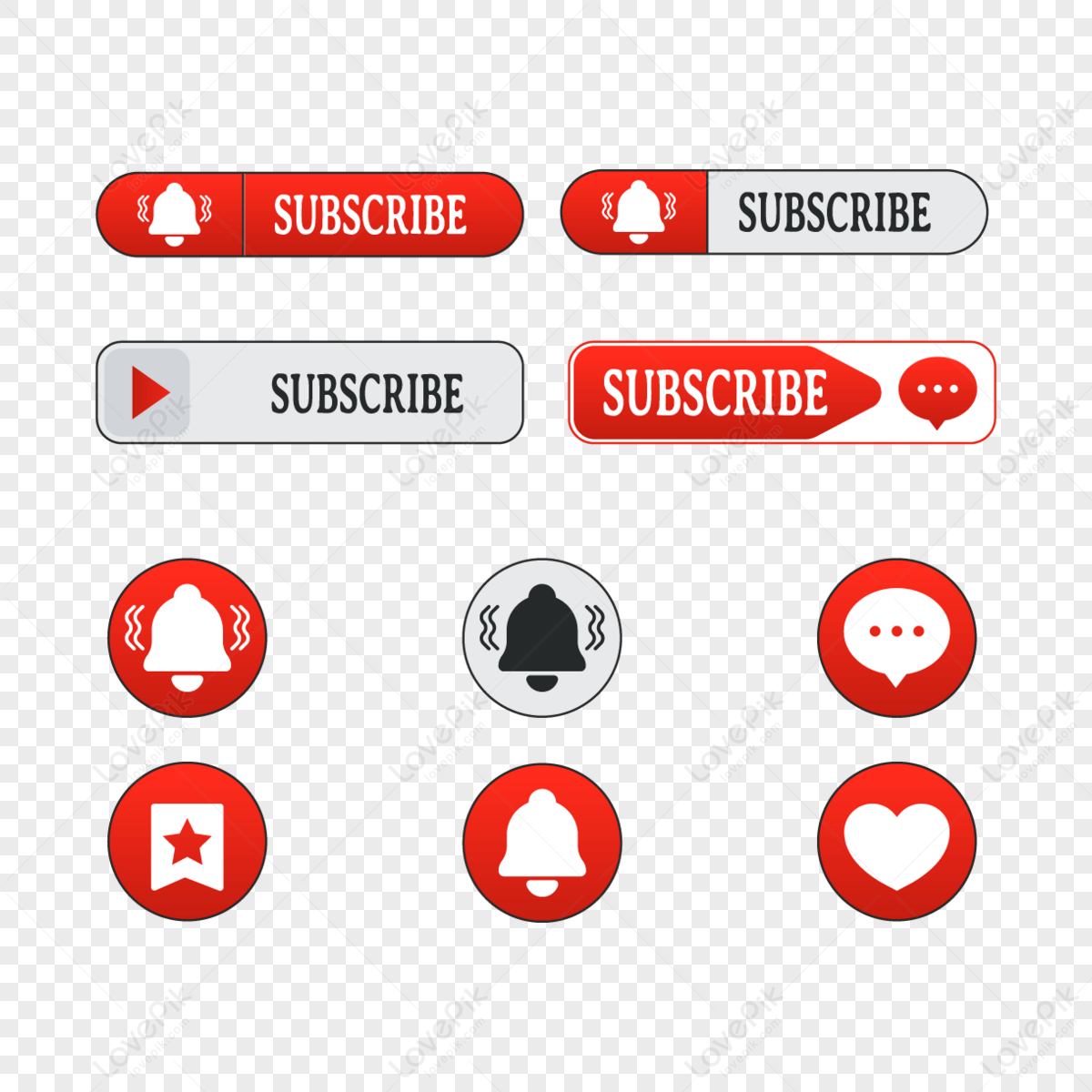 Youtube Subscribe Button PNG, Vector, PSD, and Clipart With Transparent  Background for Free Download | Pngtree