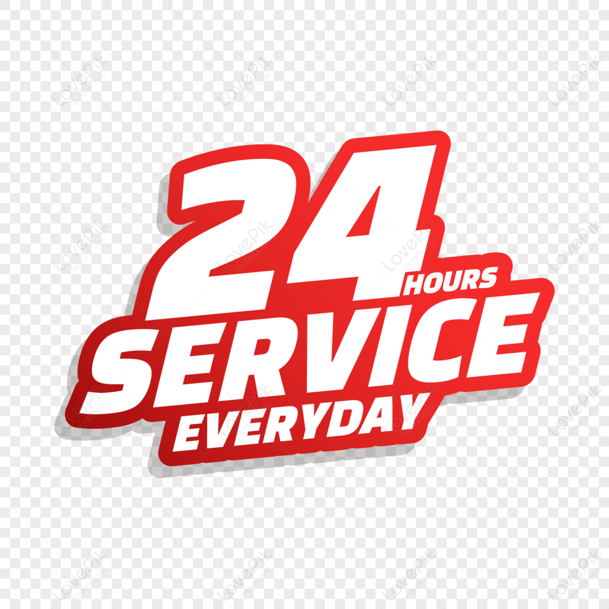 24 Hours Service Everyday Label With Modern Style, Modern Style,  Communication, Online PNG Free Download And Clipart Image For Free Download  - Lovepik | 450082633