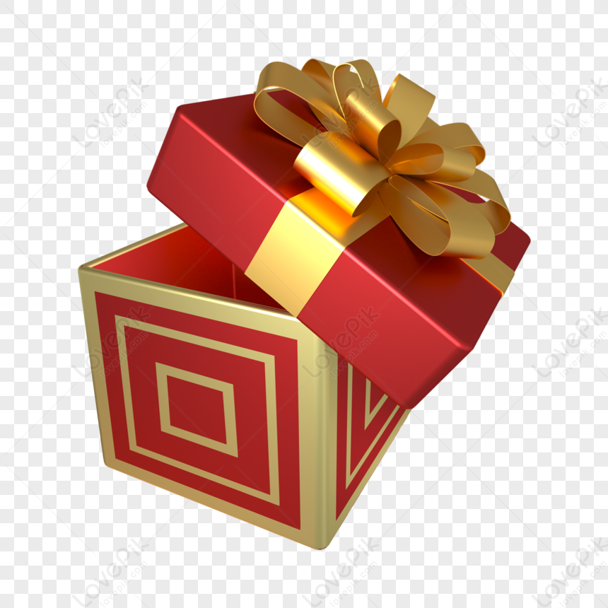 3d Red Holiday Decoration Gift Box,carton,card Free PNG And Clipart ...