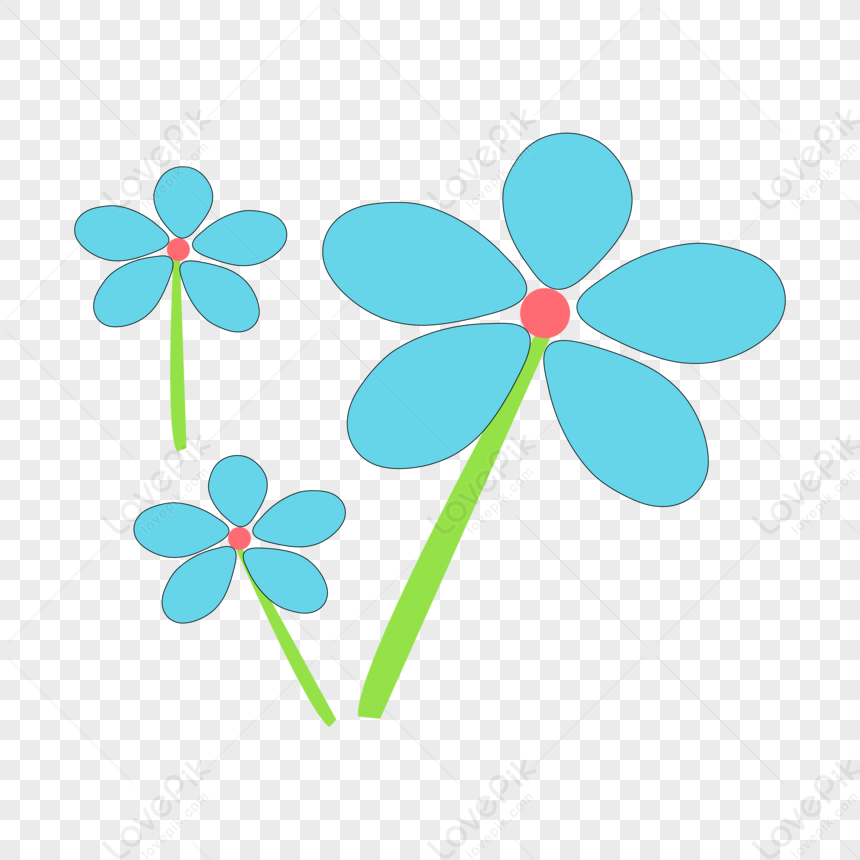 Beautiful Blue Flower Clipart,bright,beautiful Flowers,paint PNG ...