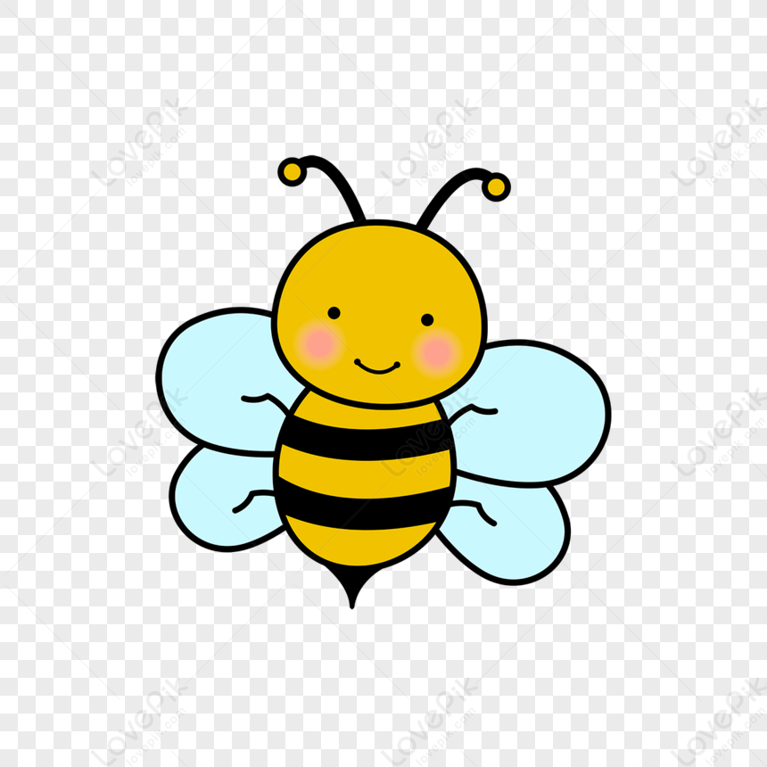 Cartoon Animal Hardworking Friendly Little Bee Clipart,bees,cartoon ...