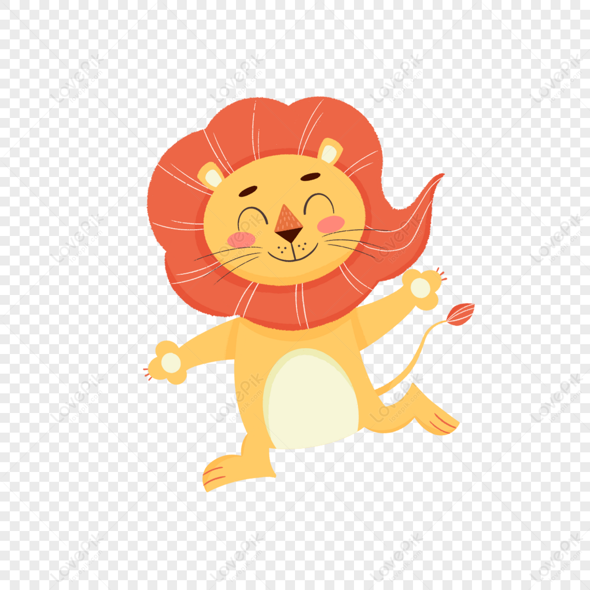 Cartoon Dancing Lion Clipart,smile,wild,toys PNG Transparent Image And ...