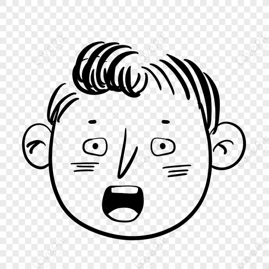 Cartoon Family Avatar Face With Pointed Nose,face Drawing,painting PNG ...