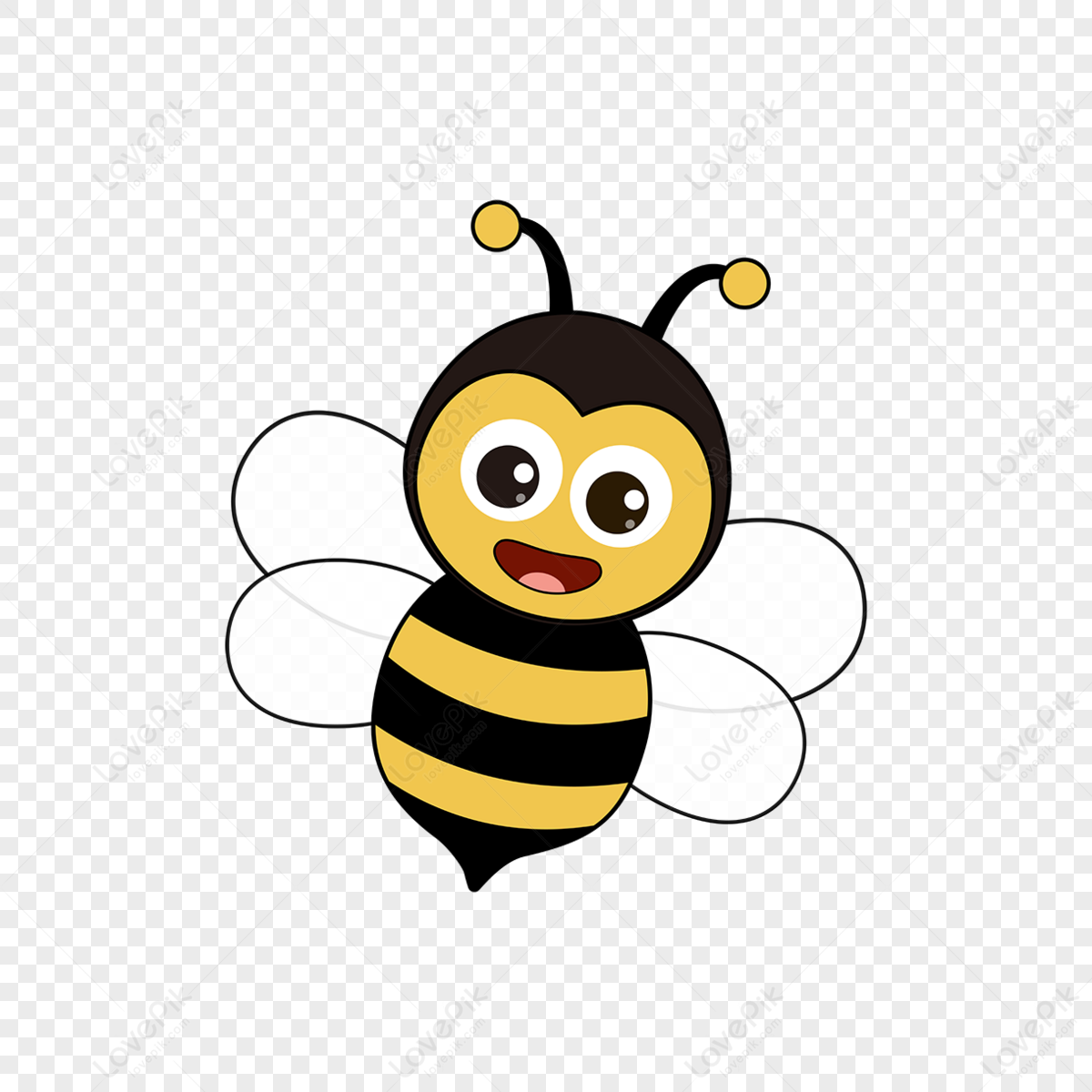 Cartoon Friendly Bee Vector Image Bee Clipart,yellow Bee,animation PNG ...