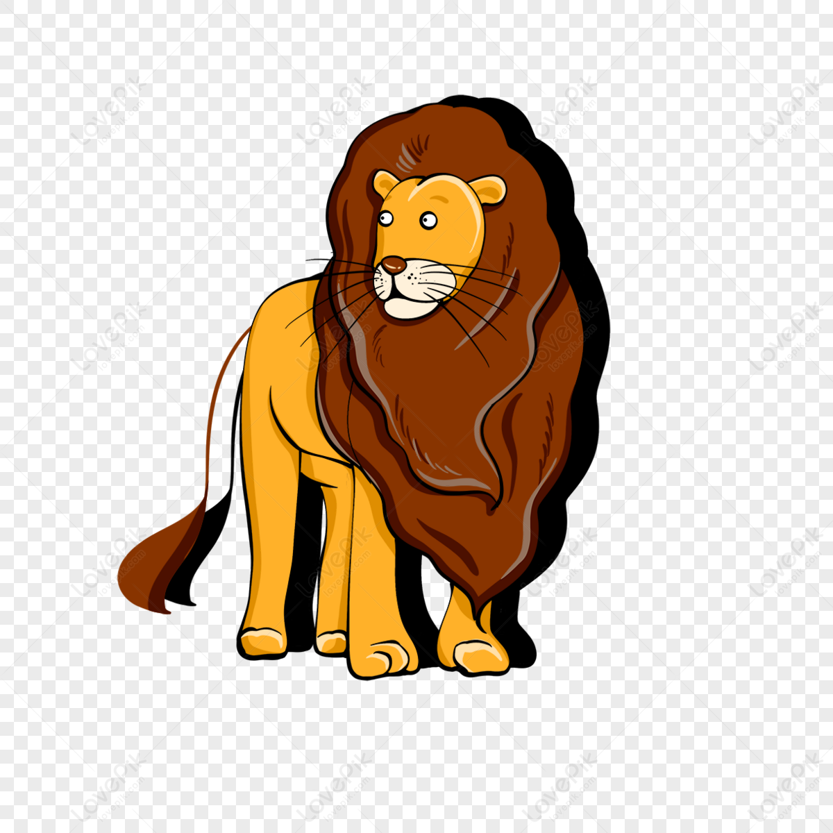 Cartoon Sticker Lion Clipart,animal,forest,animal World PNG Free ...