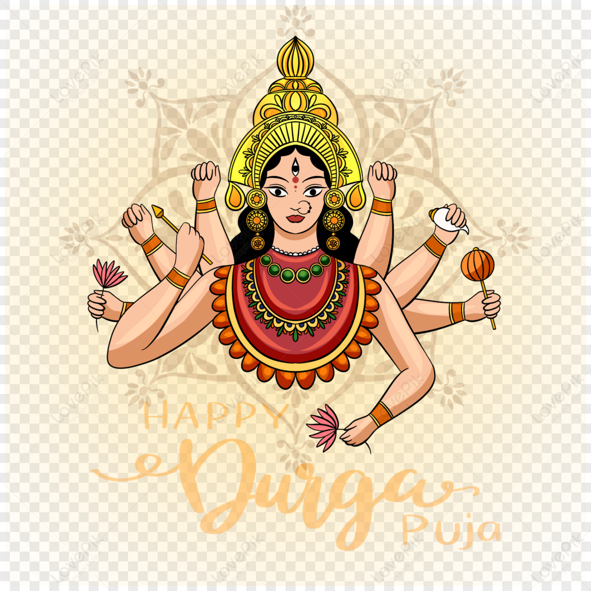 Durga Maa Png, Transparent Png - vhv