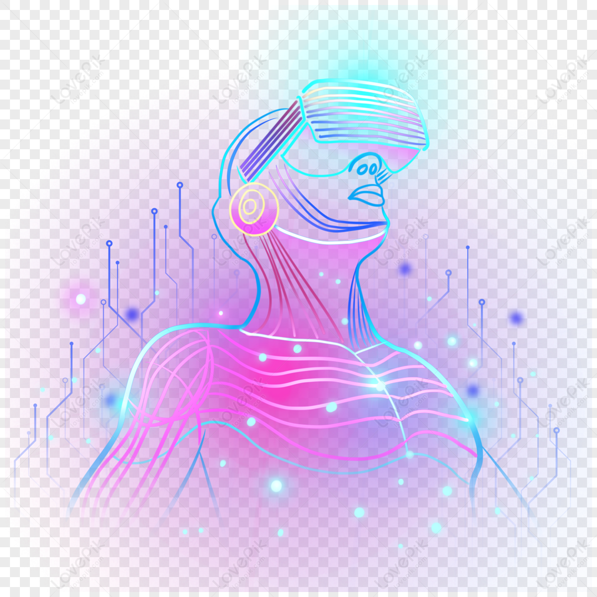 color-highlights-abstract-light-effects-ai-characters-neon-gradient-png