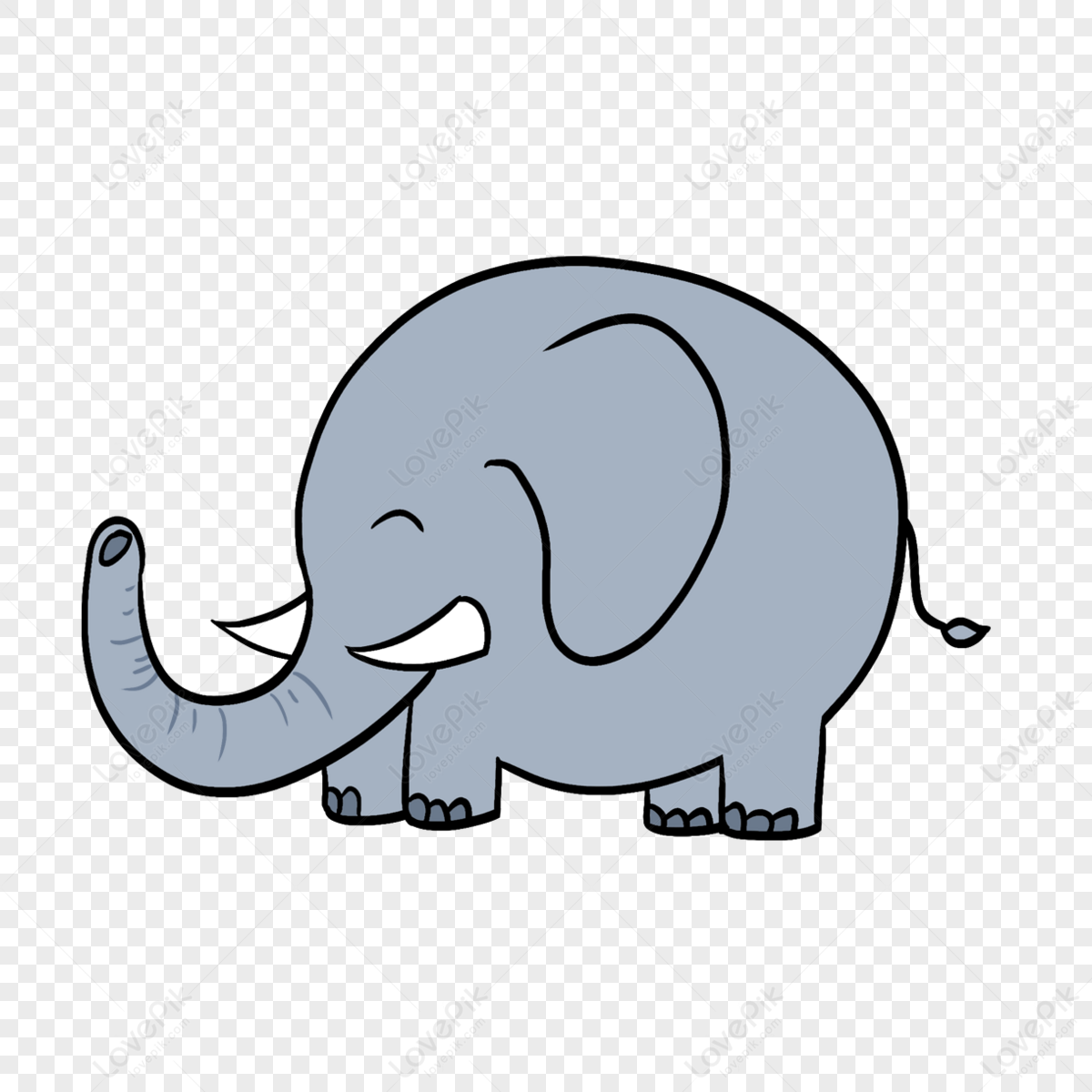 Creative Design Illustration Cute Animal Cartoon Elephant,anime,image ...