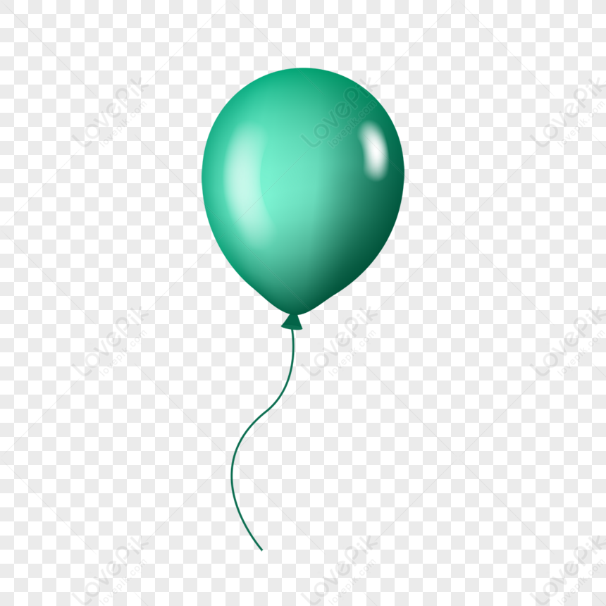 Dark Green Balloon Clip Art,birthday Balloon,green Balloons,cartoon PNG ...