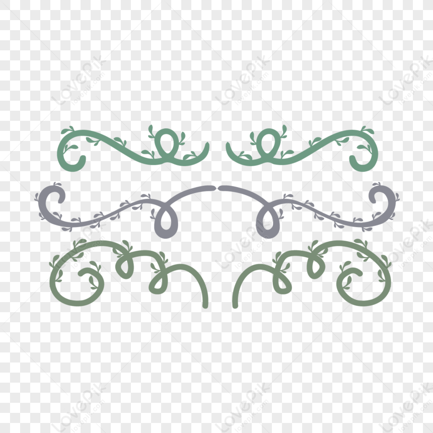 Green Curve Line Column Break Element Svg Curved Lines Decoration Png