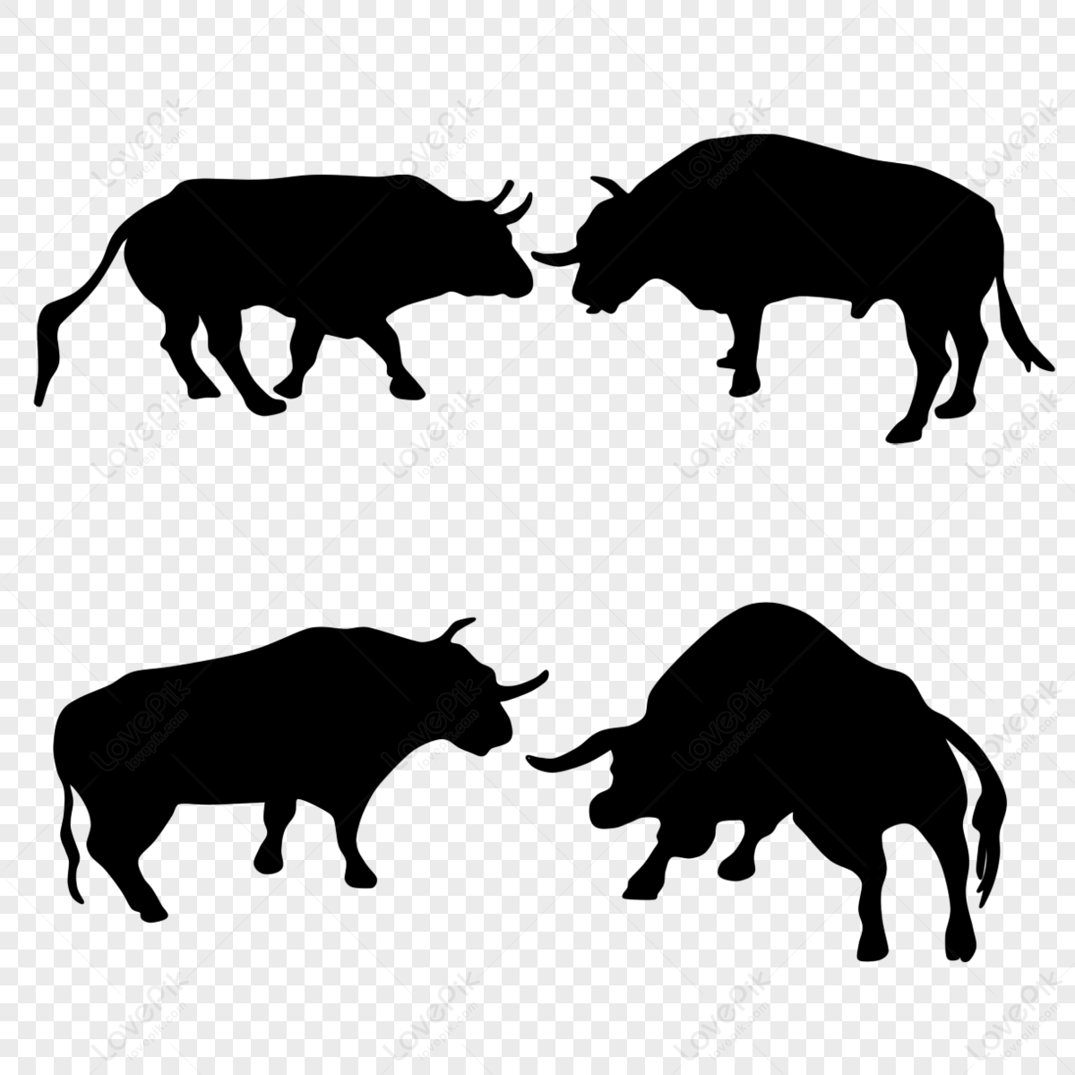 Hand Drawn Bullfight Black Silhouette,black Hands,bullfighting,ox Bull ...
