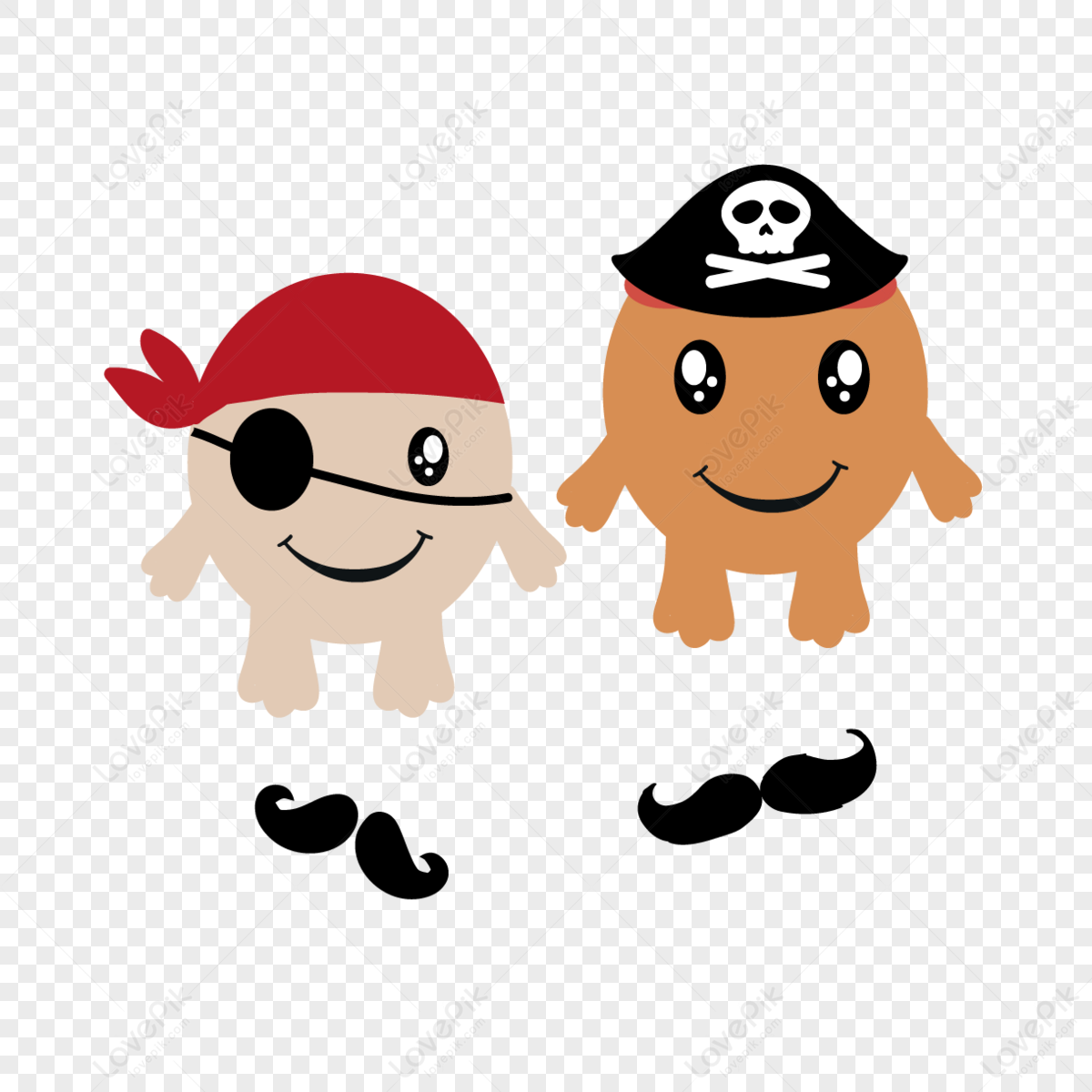 Hand Drawn Cartoon Pirate Modeling Cute Doll Element Svg,cartoon Dolls ...