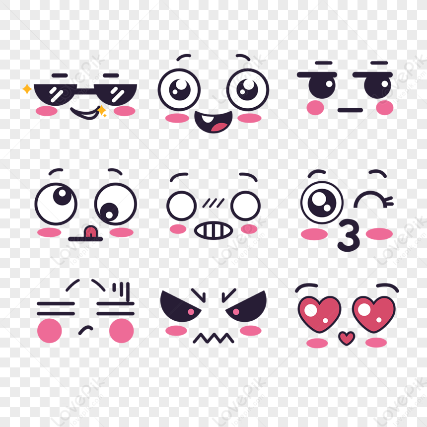 Hand Drawn Design Emoji Elements,whatsapp Emoji,memes,facebook Emoji ...