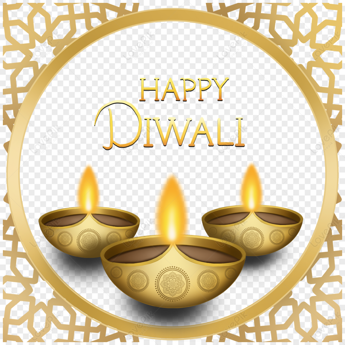 Hand Drawn Diwali Golden Border,glow,hinduism,illustration PNG ...