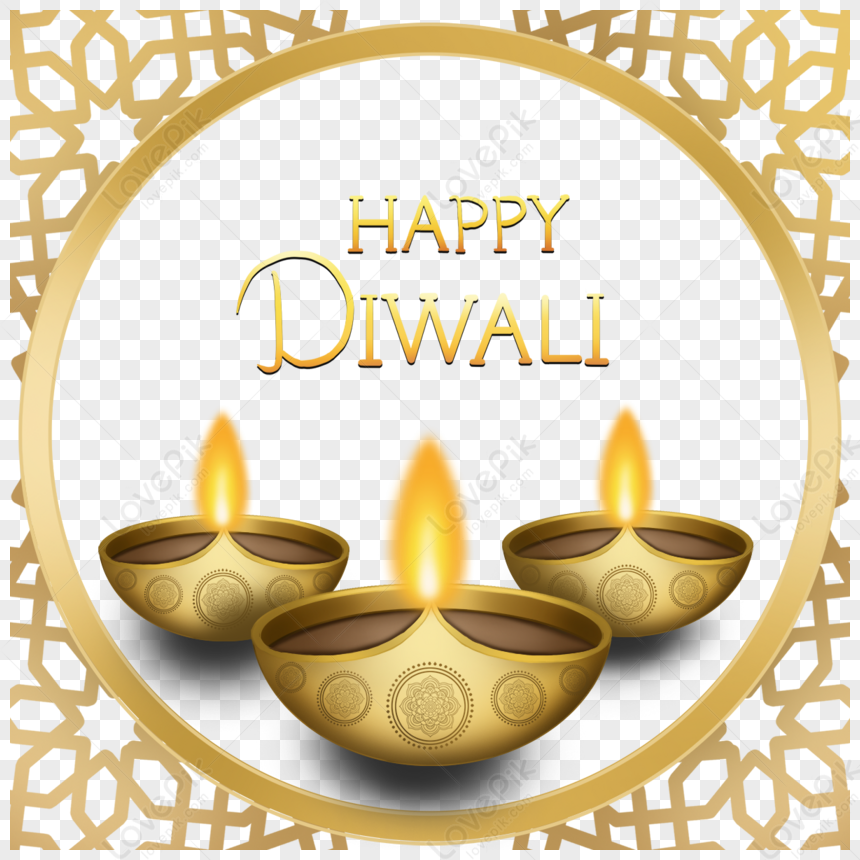 Hand Drawn Diwali Golden Border,glow,hinduism,illustration PNG ...