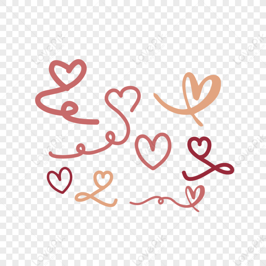 Hand Drawn Love Elements Svg,heart-shaped,curve,heart Shape PNG Image ...