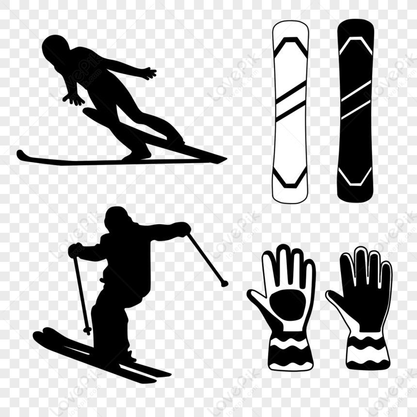 clipart de skieur