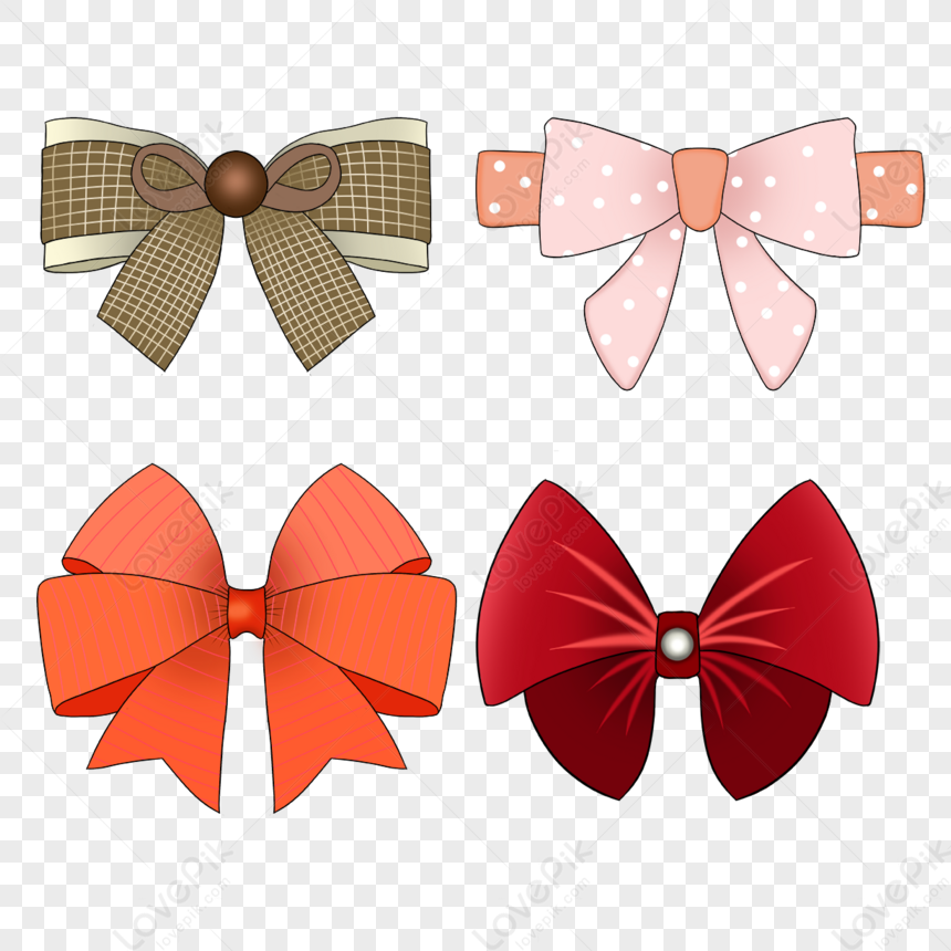 Red Ribbon Bow Isolated PNG JPG Graphic by Formatoriginal