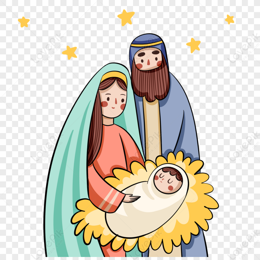 Nativity Of Jesus Cartoon Style Nativity Elements,religion,christian ...