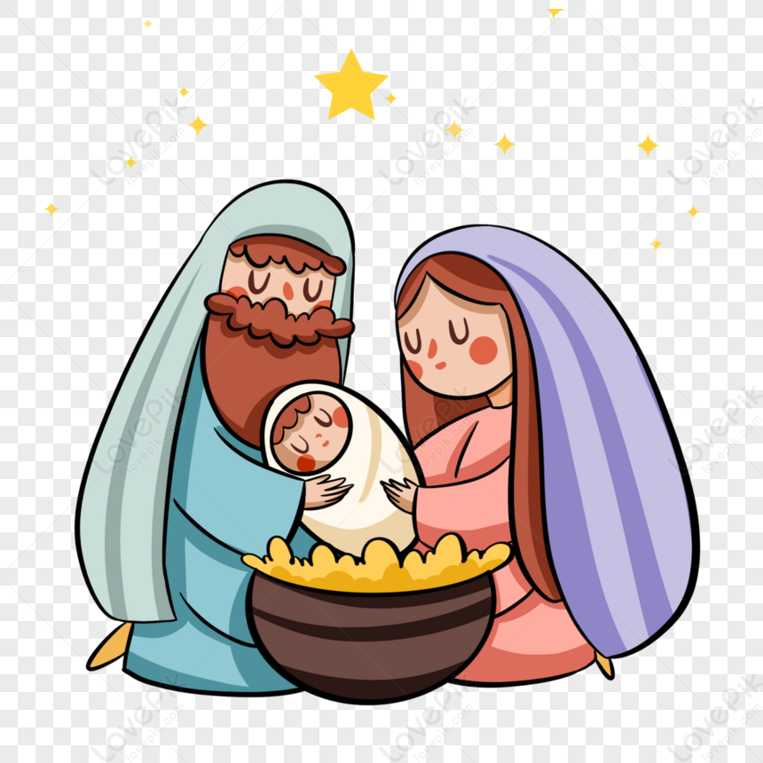 Nativity Of Jesus Cute Style Nativity Scene Elements,gift,hand Painted ...