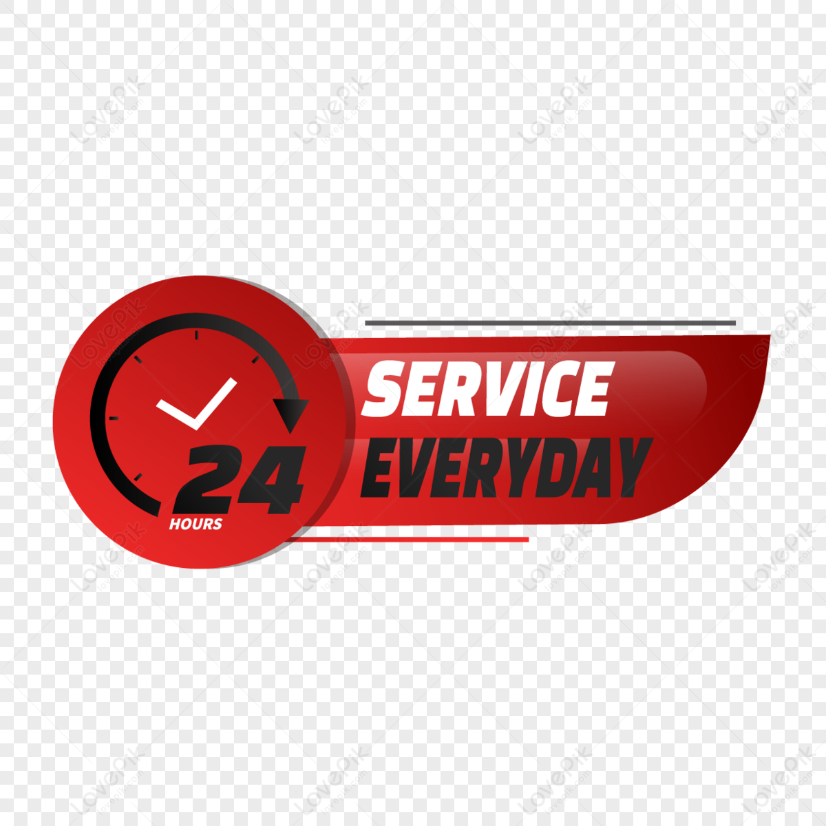 24 hours open customer service design on transparent background PNG -  Similar PNG