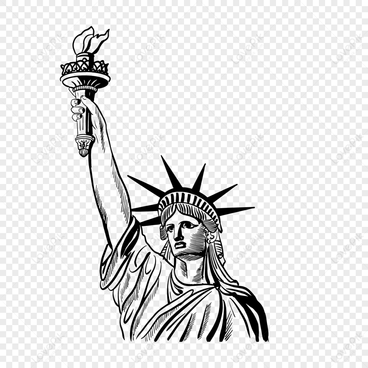 Statue Of Liberty,status,american Landmark,human Rights PNG White ...