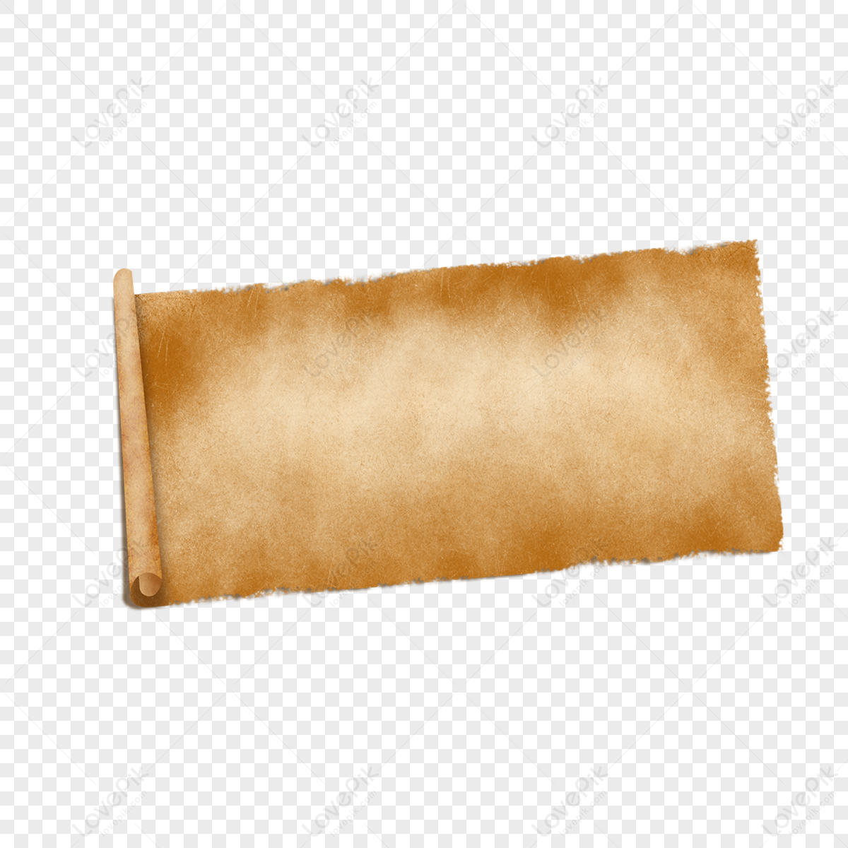 Old Parchment PNG Picture, Unrolled Old Texture Parchment Roll Paper  Element, Open, Texture, Vintage Style PNG Image For Free Download