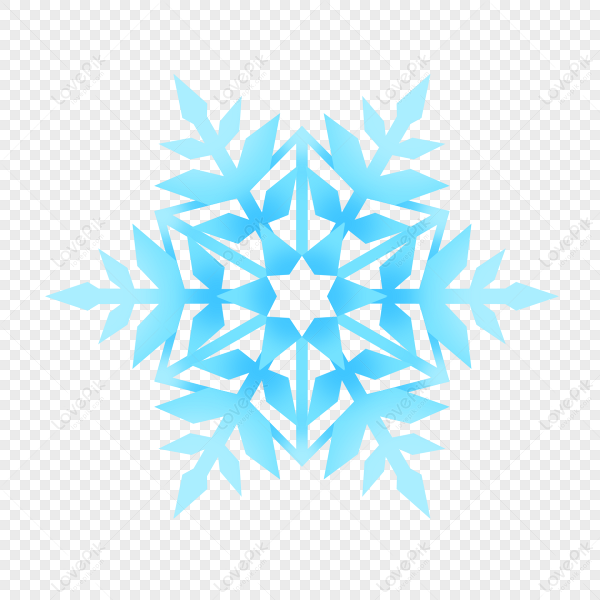 Winter Cold Dark Blue Light Blue Snowflake Clipart Decoration,frozen