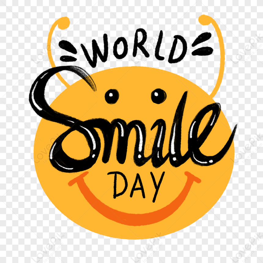 Smiley Do Dia Mundial Do Sorriso Boca Preto Amarelo Png Imagens Gratuitas Para Download Lovepik